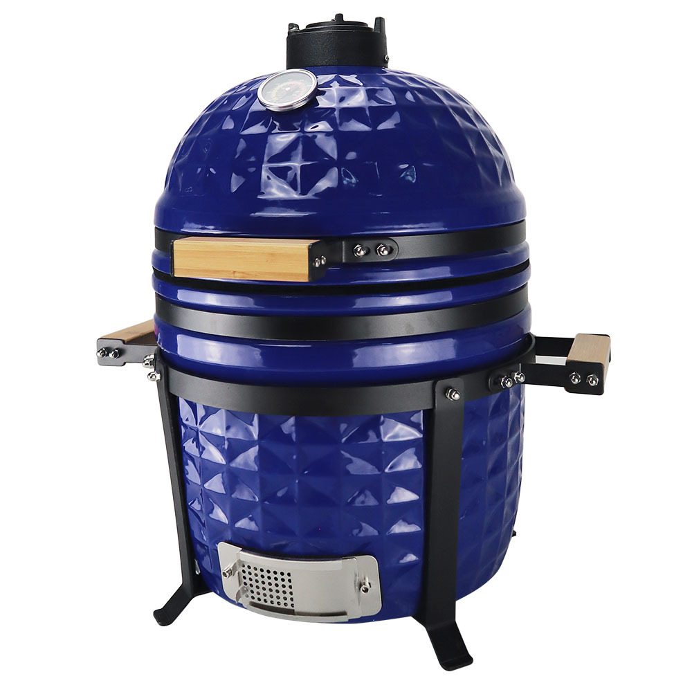 Auplex China Classic Portable Charcoal Smoker Outdoor Camping 15 Inch BBQ/Barbeque Ceramic Kamado joe Grill