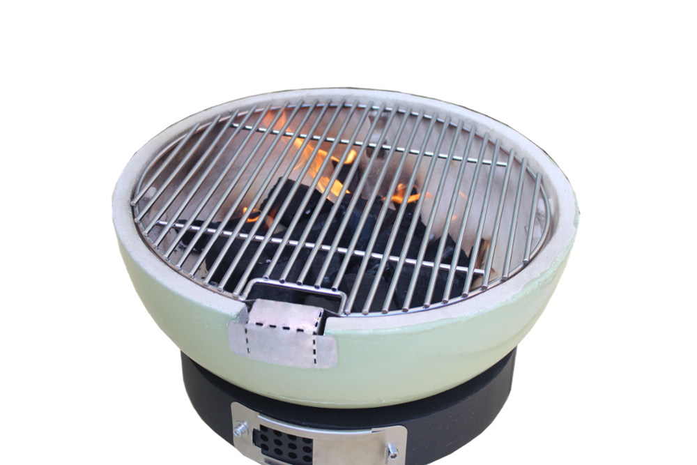 AUPLEX OEM Electric carbon dual purpose Bbq Kamado 18INCH Tabletop Ceramic Barbeque Wood Burning Stove Grills