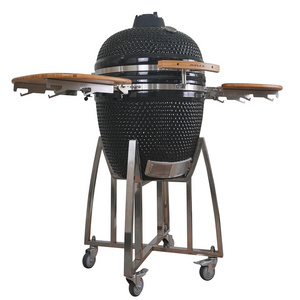 Wholesale 21 Inch Outdoor Big BBQ Ceramic Barbeque Vertical Smoker Charcoal Stove Kamado BBQ Smoker Charcoal Grill