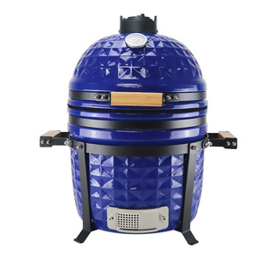 Auplex China Classic Portable Charcoal Smoker Outdoor Camping 15 Inch BBQ/Barbeque Ceramic Kamado joe Grill