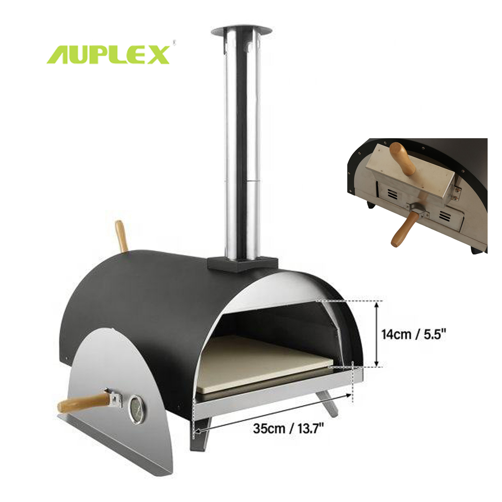 Auplex Mini stainless Steel Charcoal Tandoor Clay Outdoor Barbeque/BBQ Pizza Oven