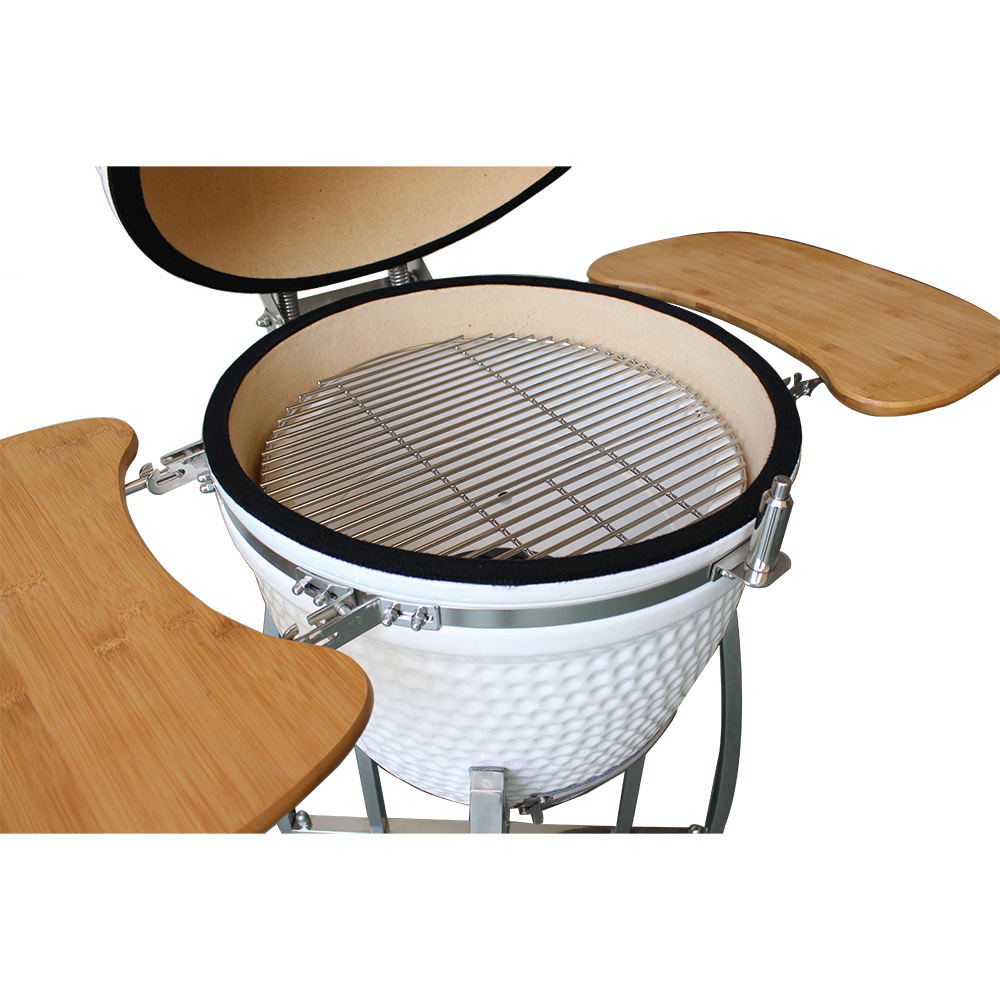 Wholesale 21-Inch Kamado Ceramic BBQ Smoker Charcoal Grill Outdoor Portable Kitchen Pizza Oven & Grill Tools Included