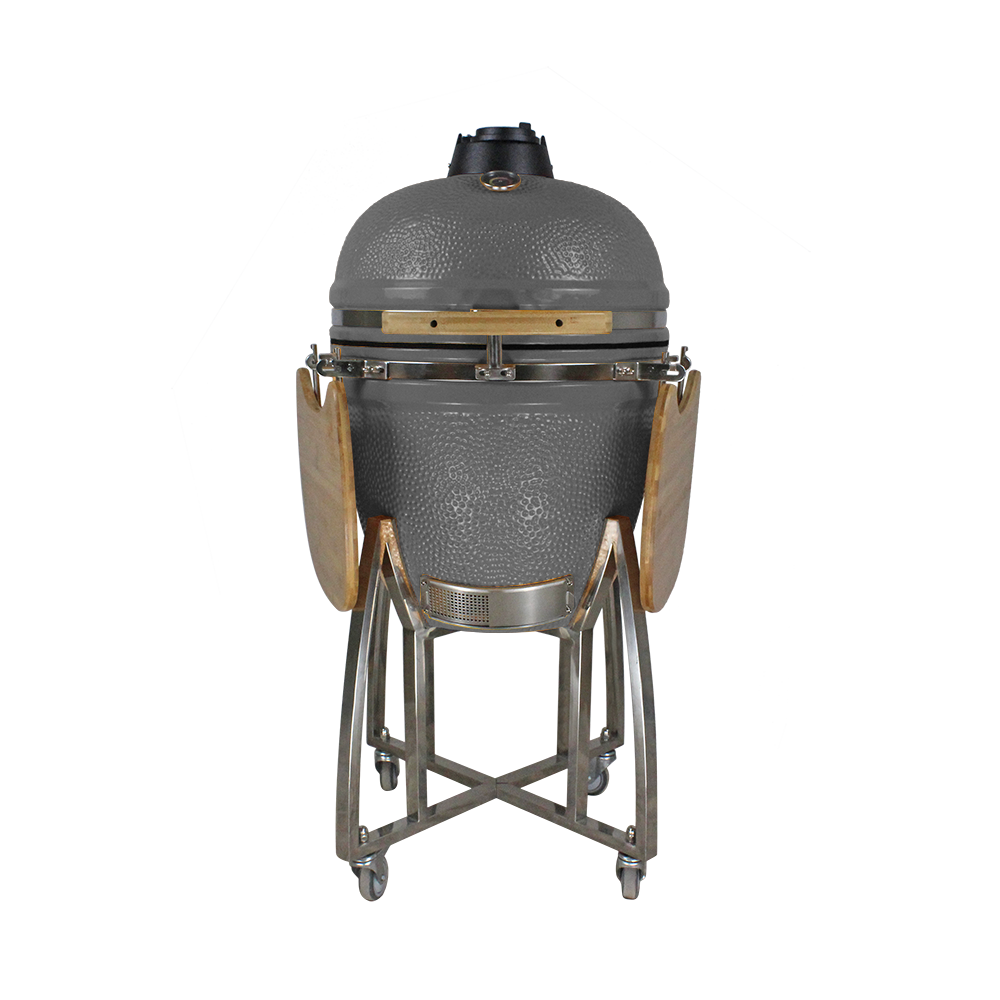 Auplex Outdoor Kitchen Asador Rotisserie 21 Inch Green Charcoal Stove BBQ Smoker Ceramic Egg Kamado Barbecue Grill