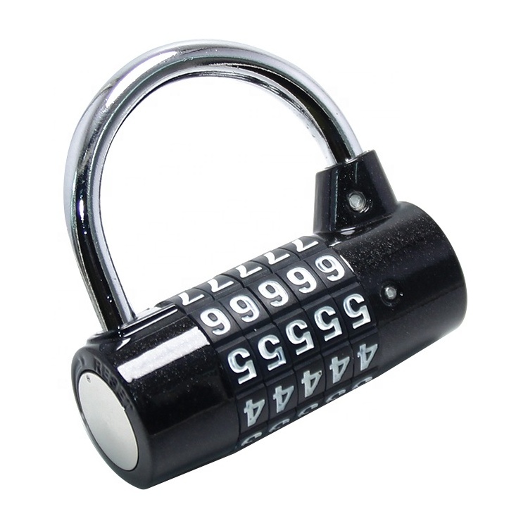 5 codes Combination Security Padlock Password Combination Lock for Gym Locker Outdoor Gate Garage Home Bike