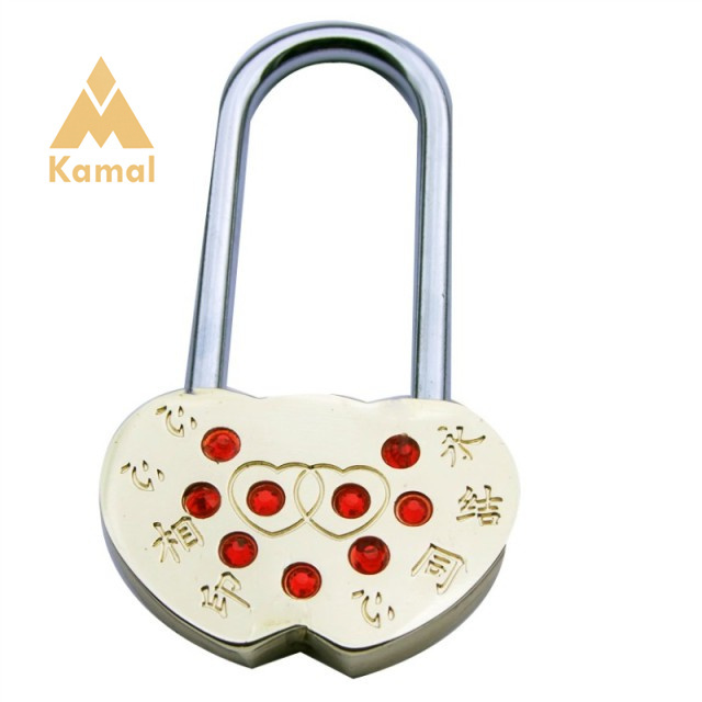 Hot selling high quality couple concentric locks praying for blessings and loving hearts brass padlocks