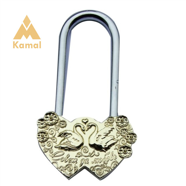 Hot selling high quality couple concentric locks praying for blessings and loving hearts brass padlocks