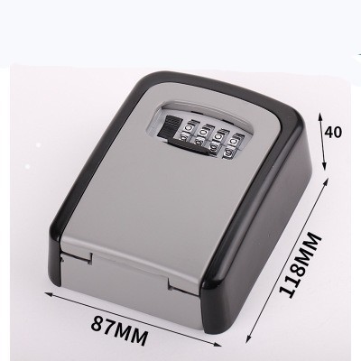 Outdoor Wall Mounted small key safe box combination Key hidden Storage Lock Box for Gate Real Estate Car key code safe box