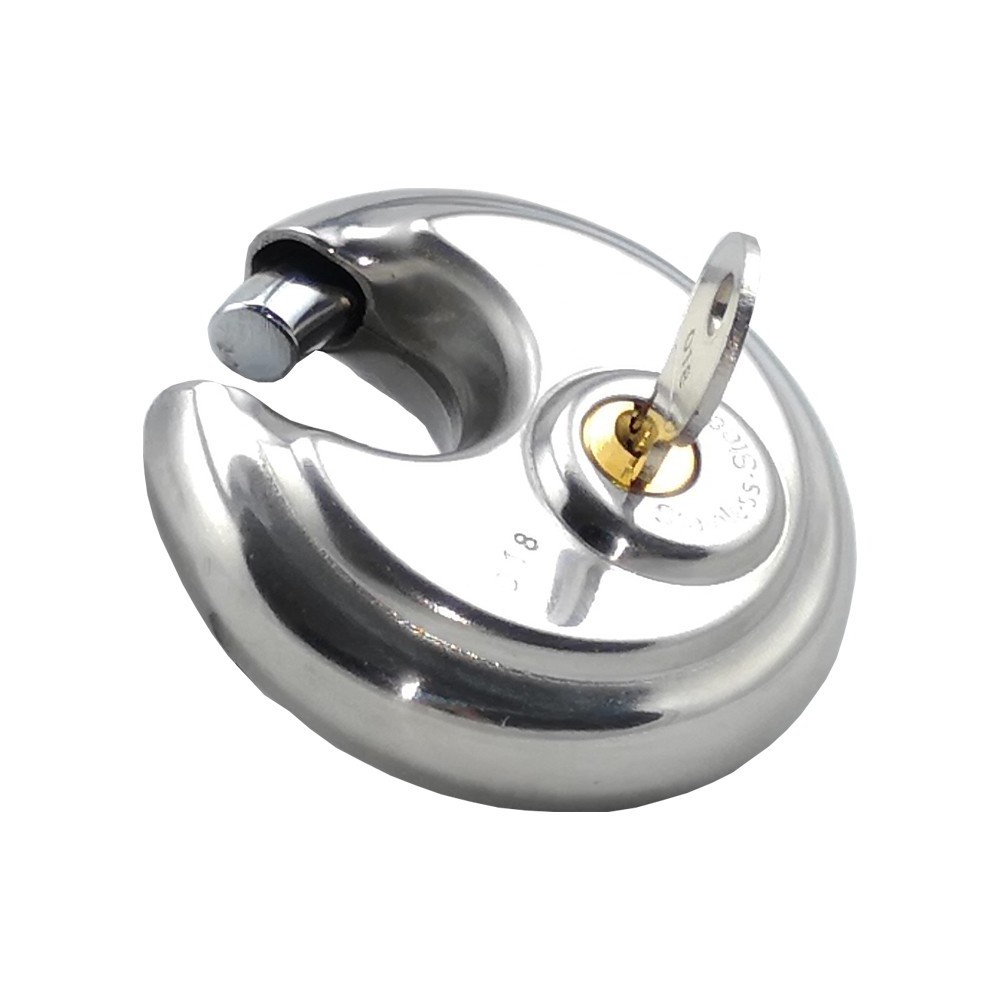 Round safety anti-theft unit door made in china cheap storage disc stainless detainer padlock pick high quality