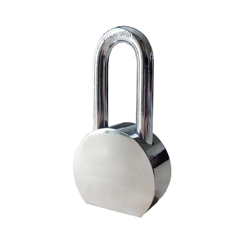 Standard hardened shackle round 65mm solid steel padlock with 3 keys cylindric stainless  steel padlock