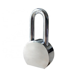 Standard hardened shackle round 65mm solid steel padlock with 3 keys cylindric stainless  steel padlock