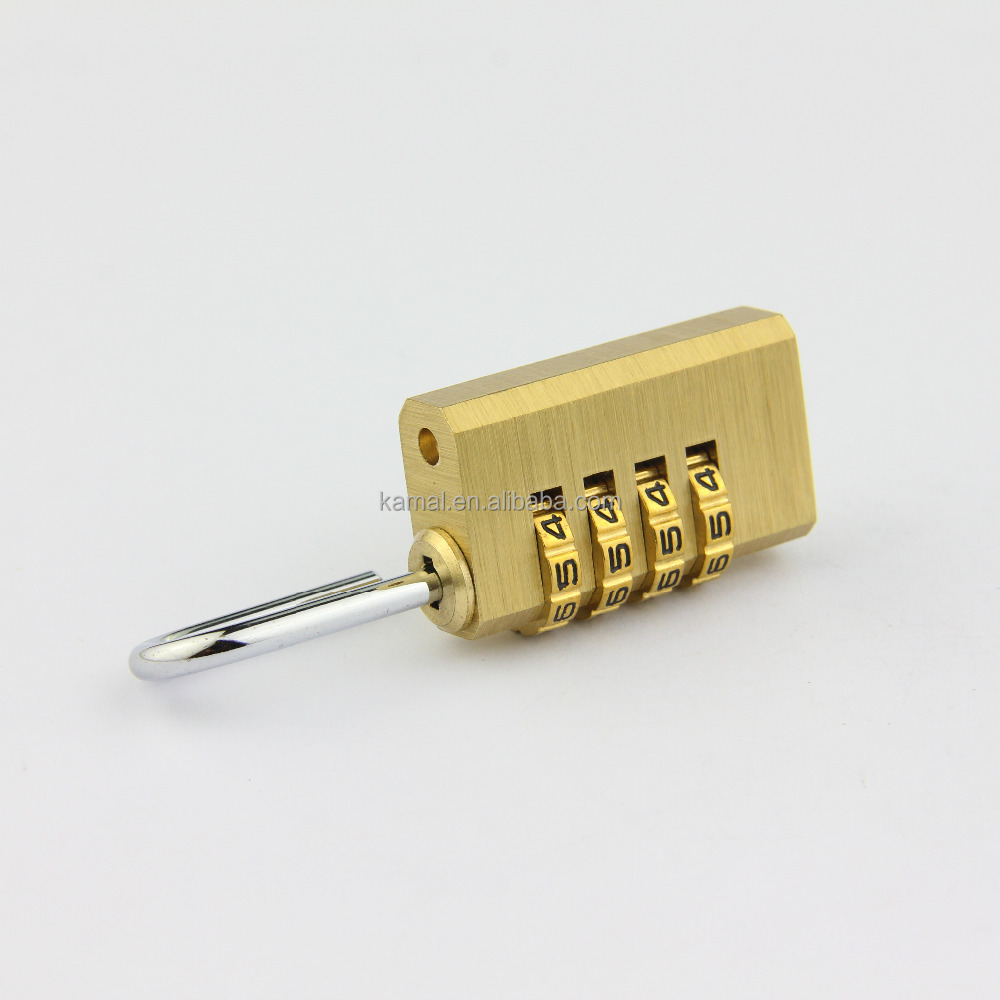 high quality solid brass 4 digits security portable professional brass password padlock