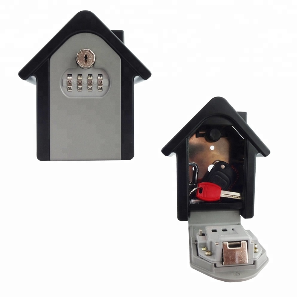 Combination Code and Key Double Lock Realtor Safe Box Family Alloy Key Holder Custom lockbox Safe