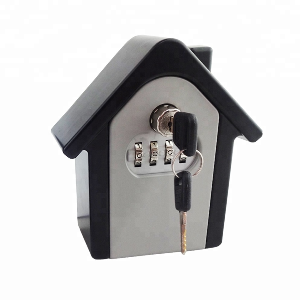 Combination Code and Key Double Lock Realtor Safe Box Family Alloy Key Holder Custom lockbox Safe