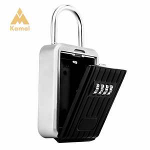 Outdoor Key Lock Box metal combination Key Safe Box with 4 Digit Code for Keys Storage Hide Gate Real Estate House