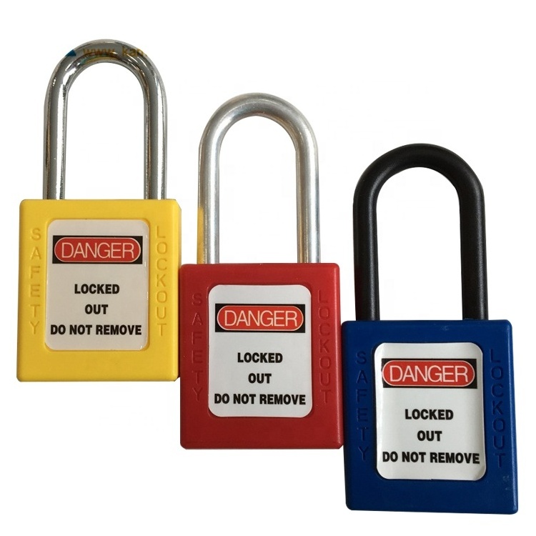 New special design safety shackle lock nylon lock locker safety padlock with master key