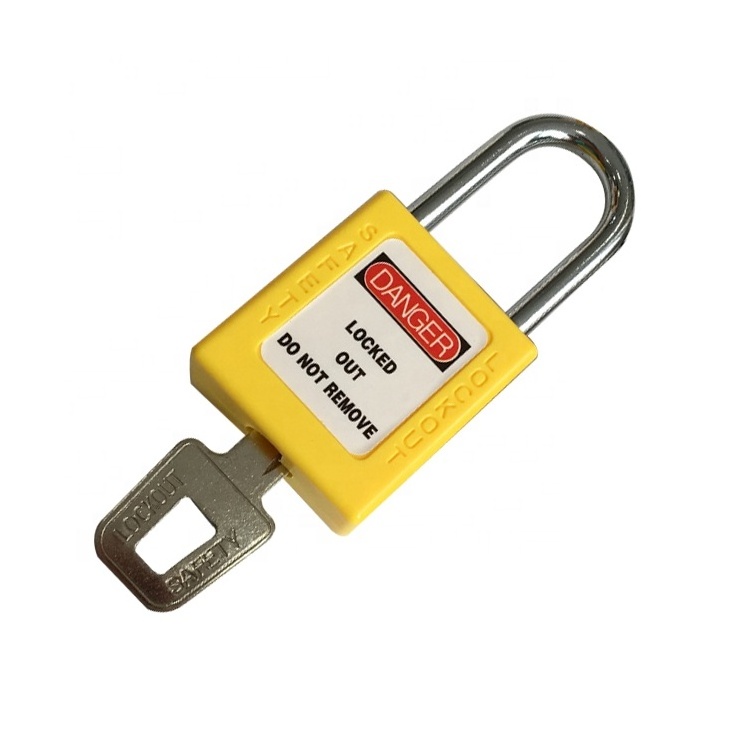 New special design safety shackle lock nylon lock locker safety padlock with master key