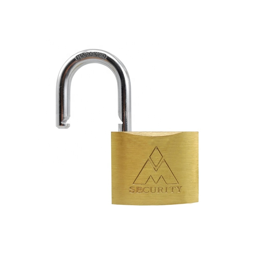 Brass padlock with master key