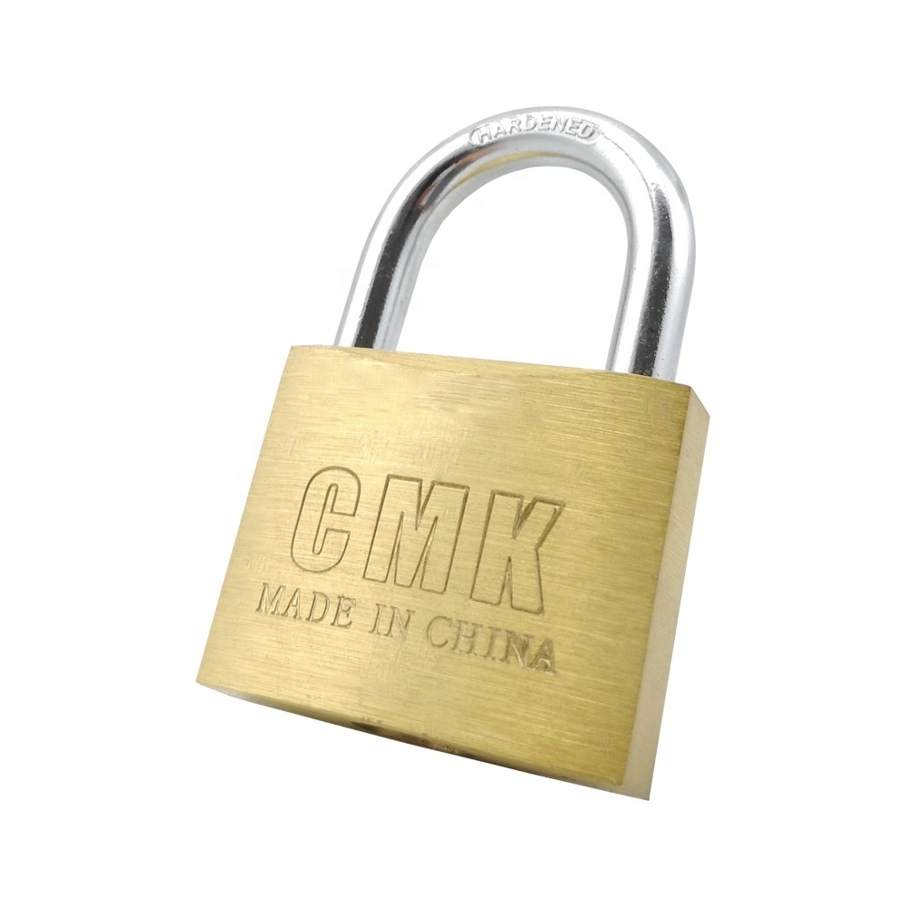 Brass padlock with master key