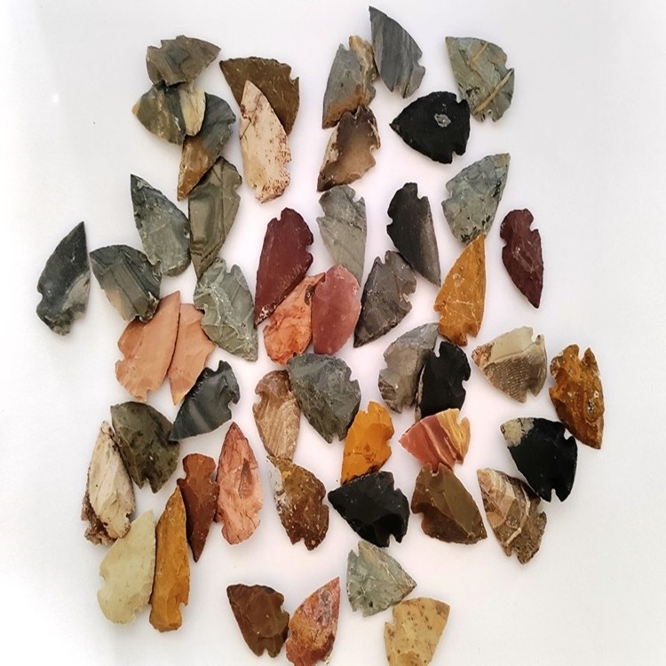 Indian Agate Arrowhead 1-1.5 inch Agate Points arrowheads Indian Agate Hand Knapped flint arrowheads for hunting