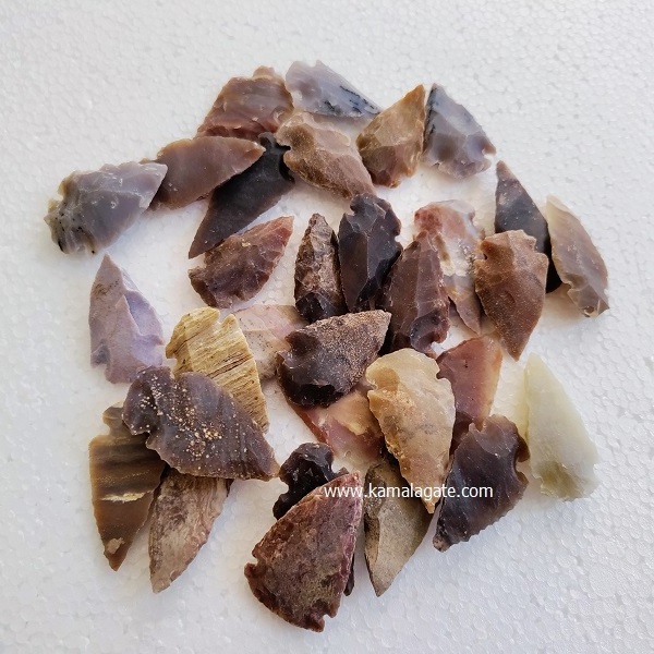 Indian Agate Arrowhead 1-1.5 inch Agate Points arrowheads Indian Agate Hand Knapped flint arrowheads for hunting