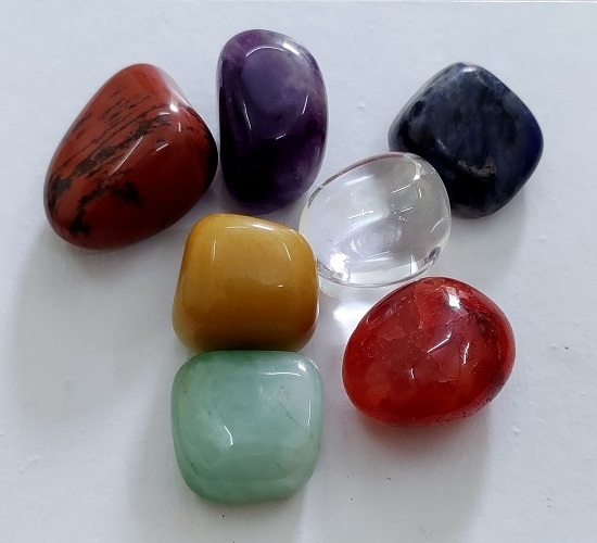 Natural 7 Chakra Healing Crystal Polished Crystal Tumbled stone set Crystal healing Stone Chakra Set of polished tumble