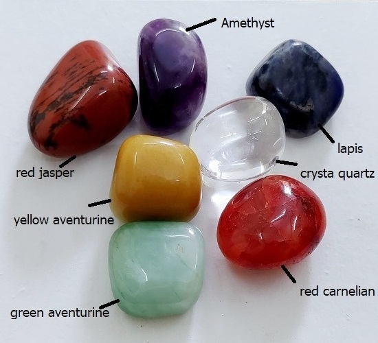 Natural 7 Chakra Healing Crystal Polished Crystal Tumbled stone set Crystal healing Stone Chakra Set of polished tumble