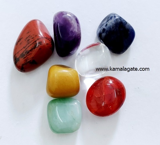 Natural 7 Chakra Healing Crystal Polished Crystal Tumbled stone set Crystal healing Stone Chakra Set of polished tumble