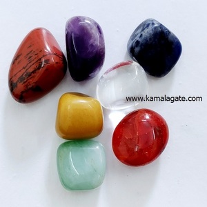 Natural 7 Chakra Healing Crystal Polished Crystal Tumbled stone set Crystal healing Stone Chakra Set of polished tumble