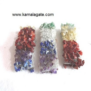 Wholesale Natural Crystal Seven Chakra Gemstone Chips Elastic Bands Bracelets Crystal Chips Bracelets