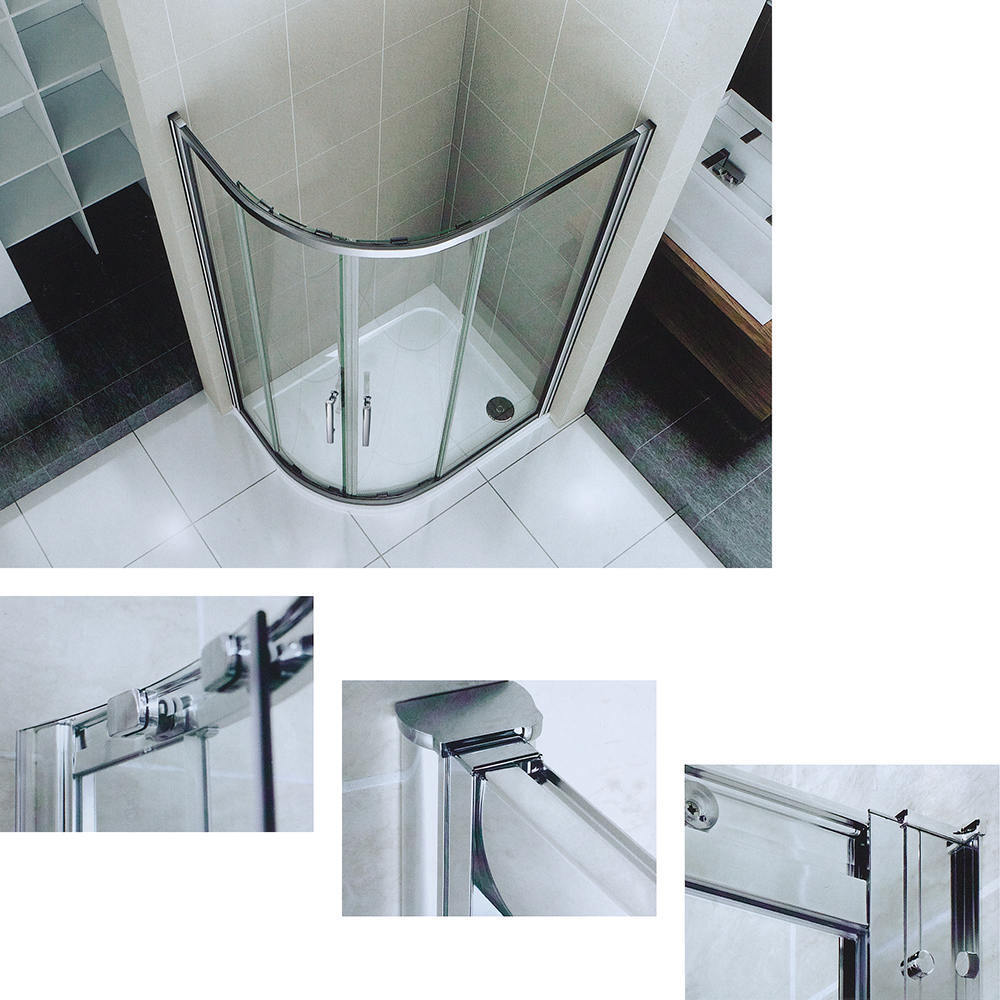 Kamali Factory Price 10mm Tempered Glass Sliding Curved Shower Enclosure Shower Cabin Door