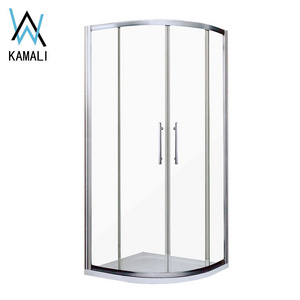 Kamali Factory Price 10mm Tempered Glass Sliding Curved Shower Enclosure Shower Cabin Door