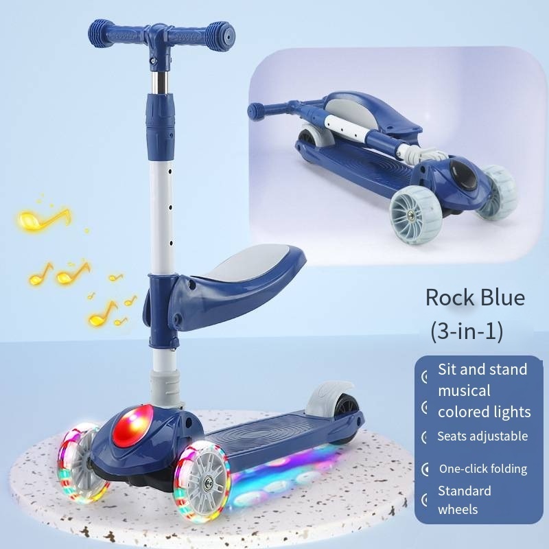 2023 Hot Sale Folding Multifunctional  Scooter  with Musical Colored Lights for Kids Ages 3-12 cheap fast delivery