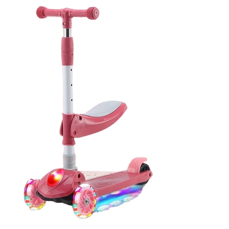 2023 Hot Sale Folding Multifunctional  Scooter  with Musical Colored Lights for Kids Ages 3-12 cheap fast delivery