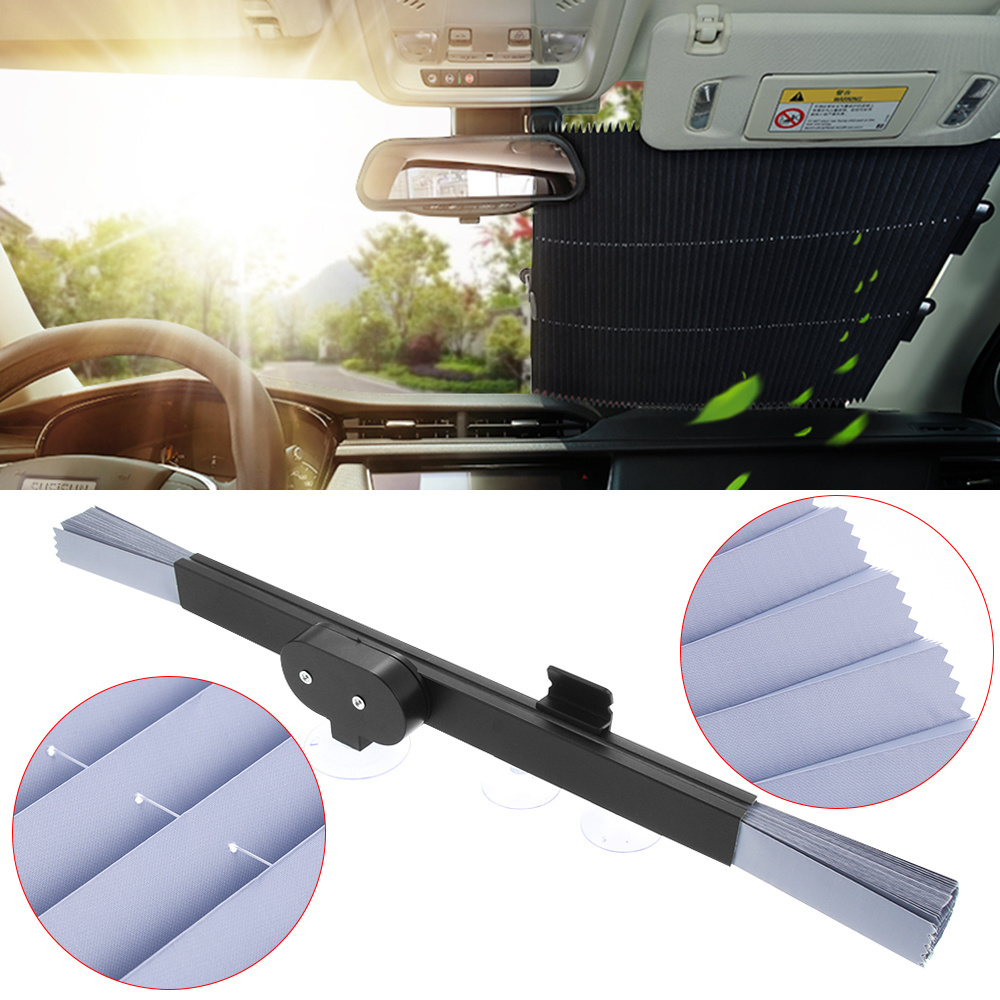 Universal sizes acceptable auto retractable heat proof windshield visor car windows shade