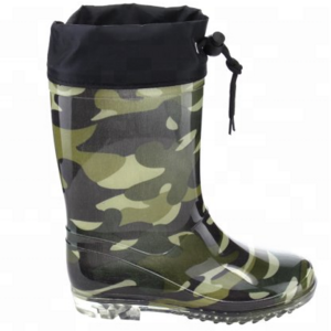 Half waterproof overalls camouflage printed large size knee high men rubber boot for rain