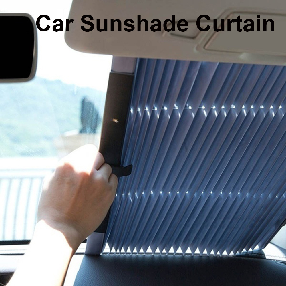 Universal sizes acceptable auto retractable heat proof windshield visor car windows shade