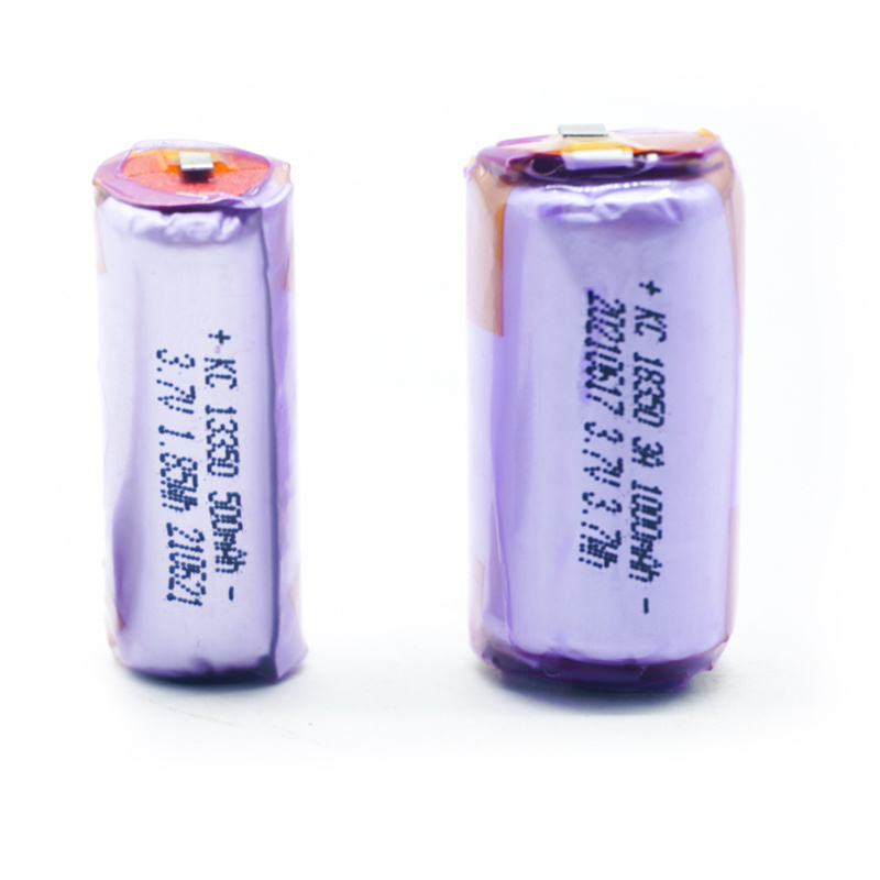 OEM High Capacity Cylinder 3.7V Li-polymer Battery Rechargeable 13350 500mAh