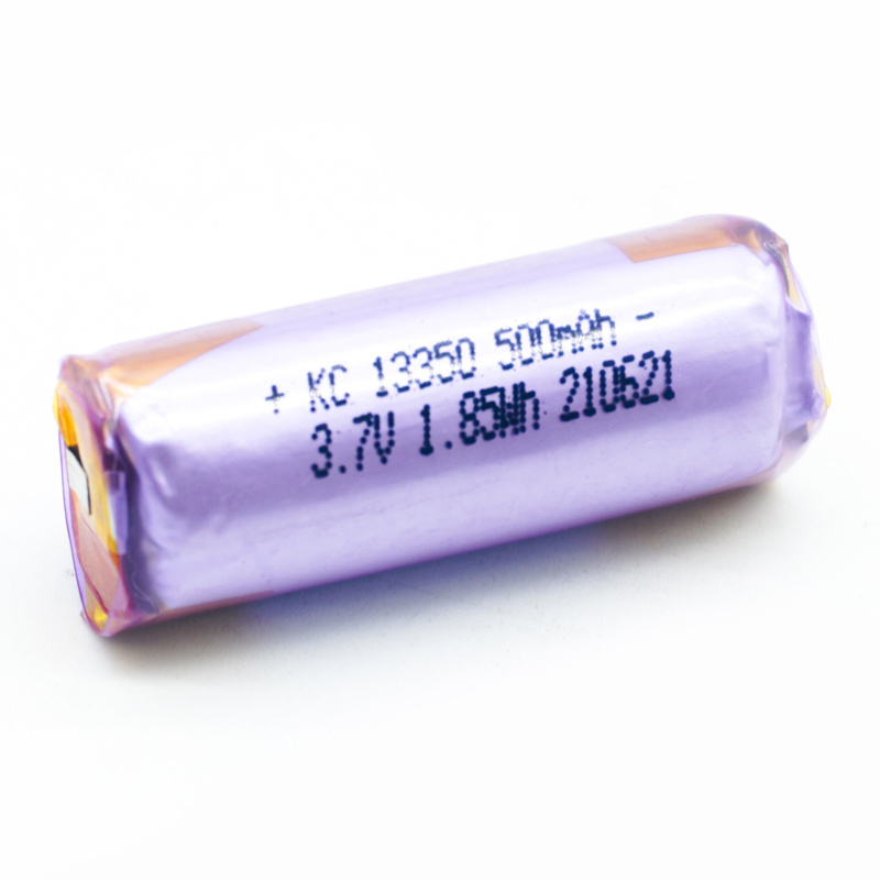 OEM High Capacity Cylinder 3.7V Li-polymer Battery Rechargeable 13350 500mAh