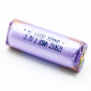 OEM High Capacity Cylinder 3.7V Li-polymer Battery Rechargeable 13350 500mAh