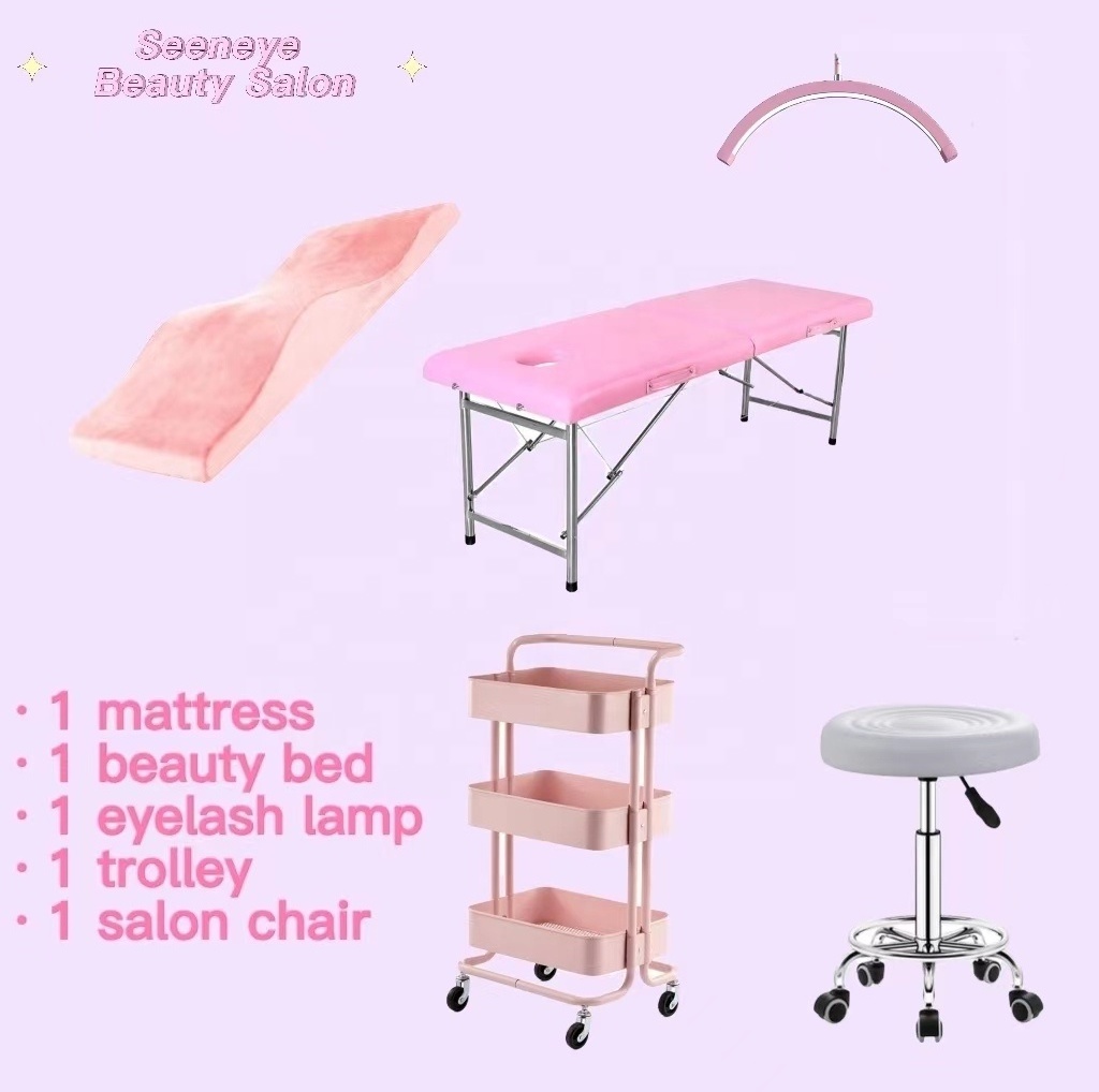 Beauty salon furniture four piece set eyelash trolley Beauty Massage Tattoo Chair Salon Spa roller salon stool chair