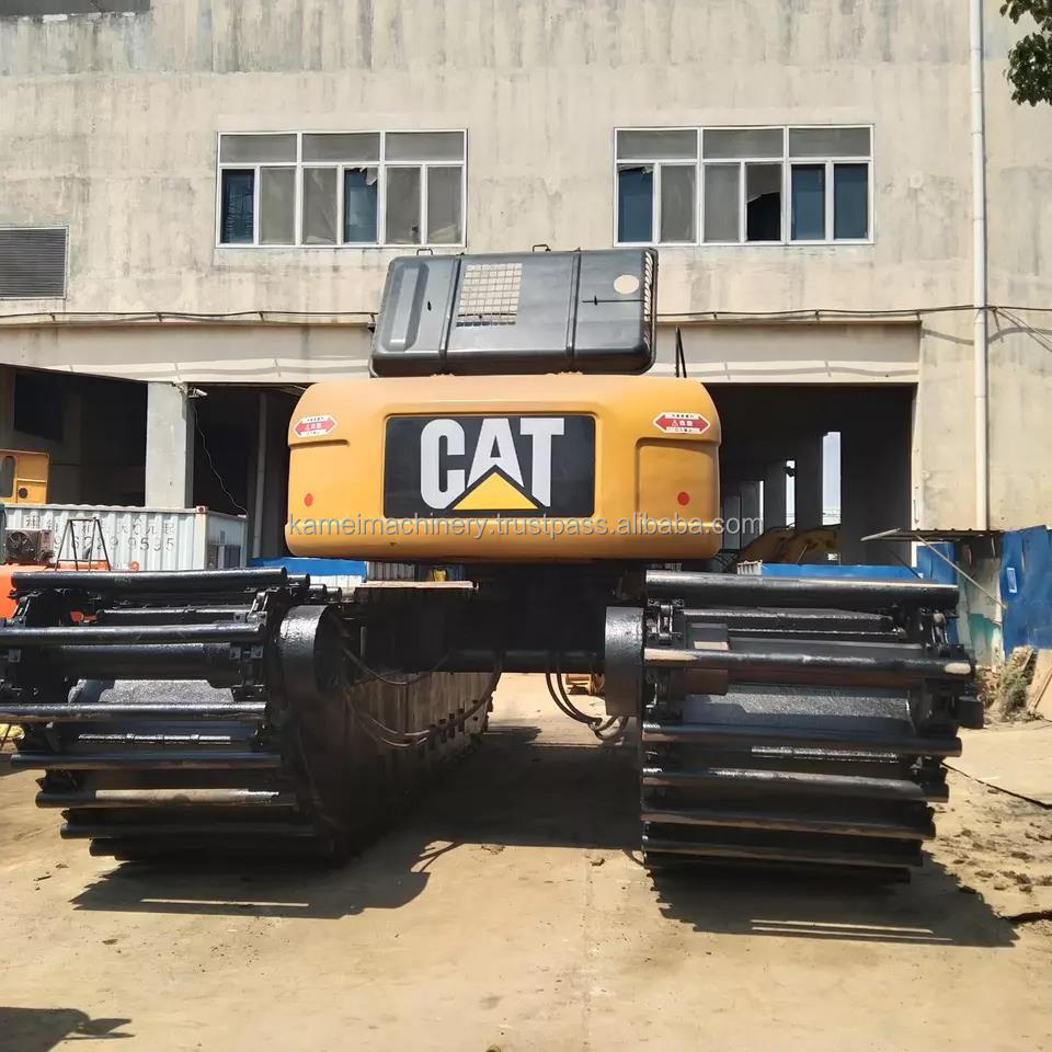 Japan made original Caterpillar 320D amphibious excavator in good condition wetland excavator boat cat320C for sale