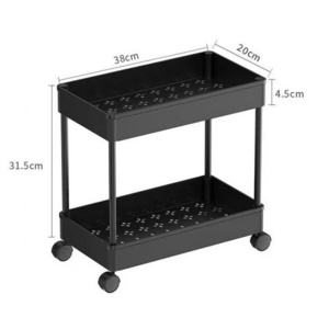 20CM Storage Cart 2-6 Layer Kitchen Storage Trolley Mobile Shelf Organizer for Kitchen, Bathroom,Narrow Space Storage Rack