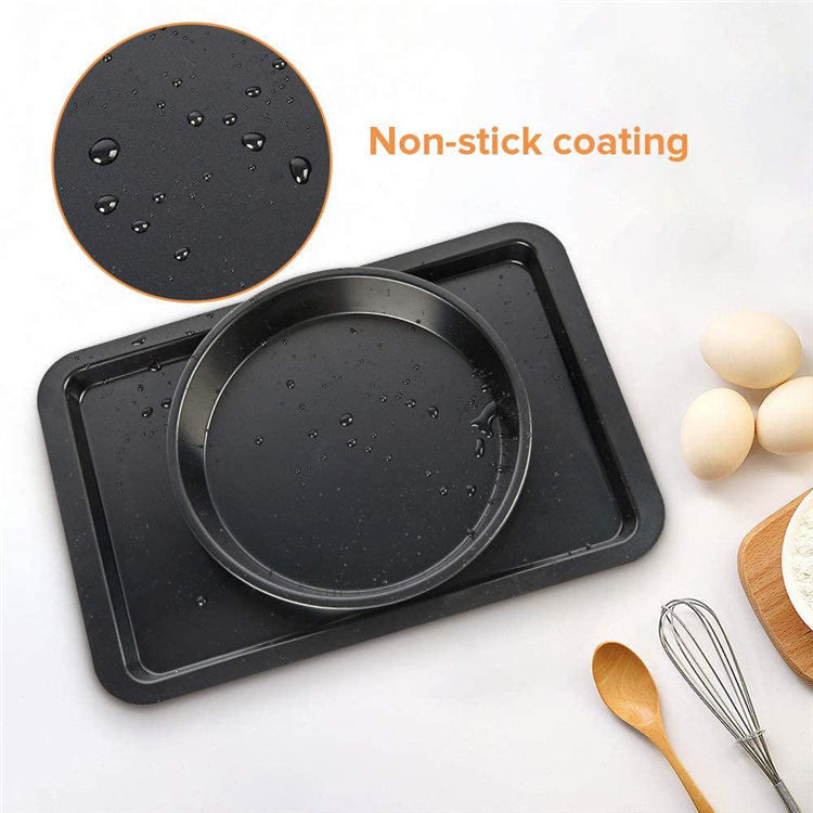 5 pcs baking Set baking tray  baking tool 6-hole pizza tray toast round cake mold