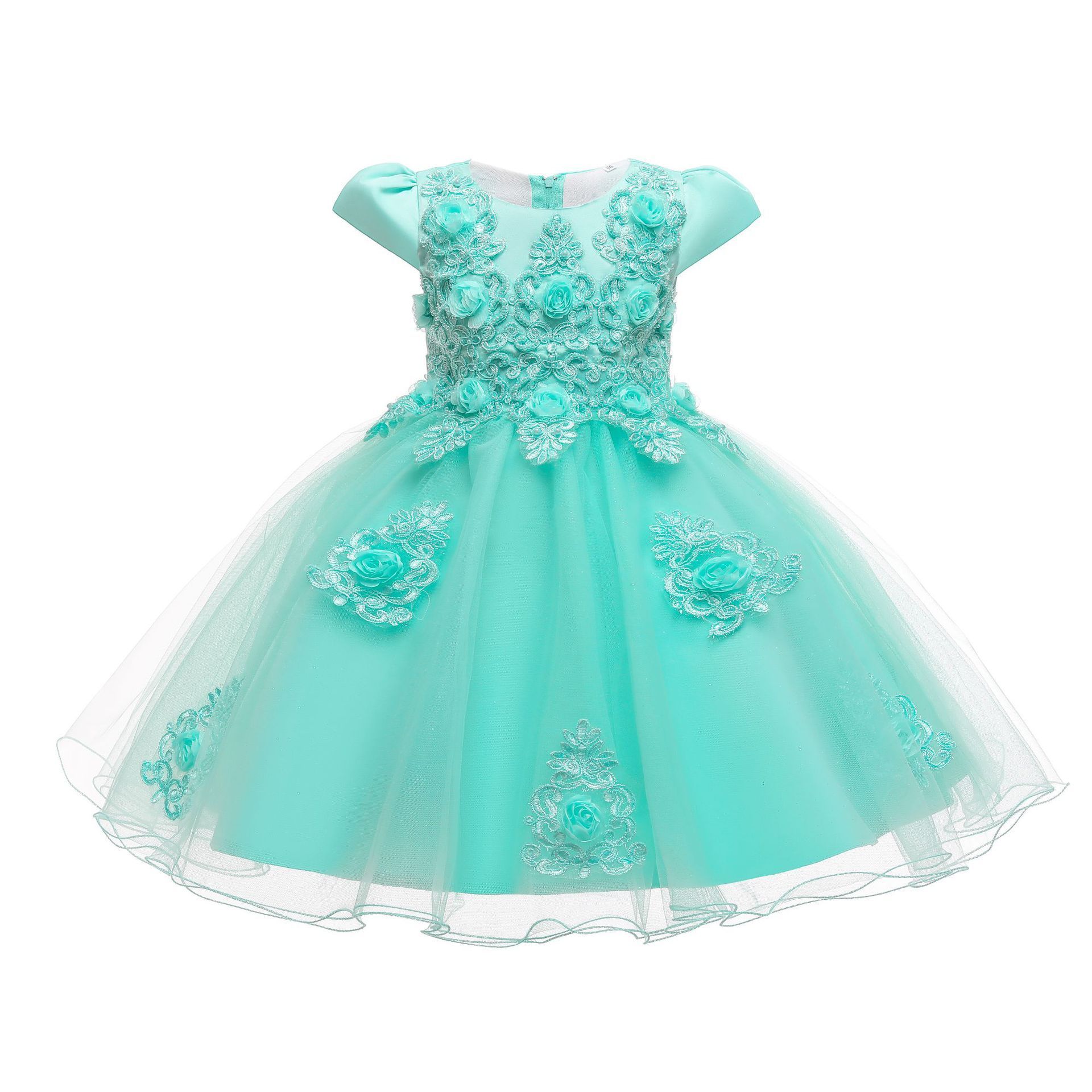 2023 New arrive Spring Summer Children's Dress Flower Princess bouffant skirts Dress Girl Baby's First Birthday Dress