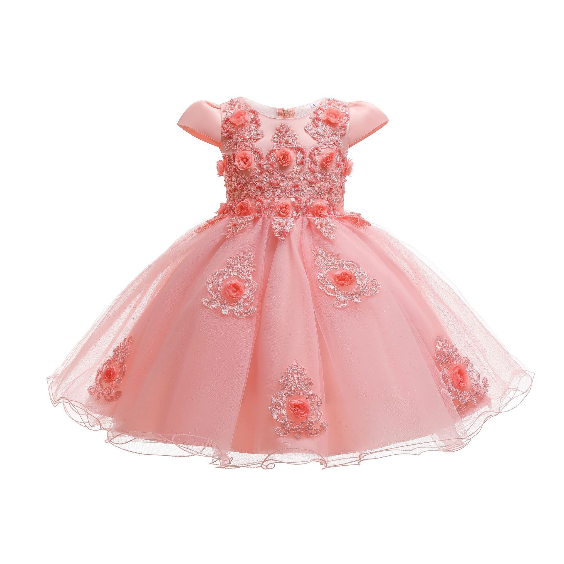 2023 New arrive Spring Summer Children's Dress Flower Princess bouffant skirts Dress Girl Baby's First Birthday Dress