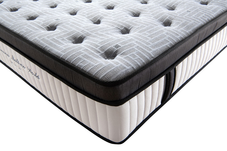 Hot sale matelas mattress wholesale suppliers comfortable king queen size roll up memory foam pocket spring mattress colchon