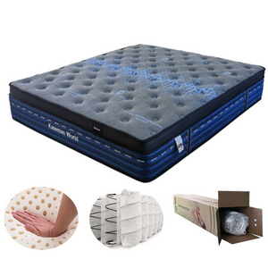 Sleepwell Hybrid Mattress Colchone Luxury Queen King Matelas 12 Inch Hotel Latex Pocket Coil Spring Bed Mattress In A Box