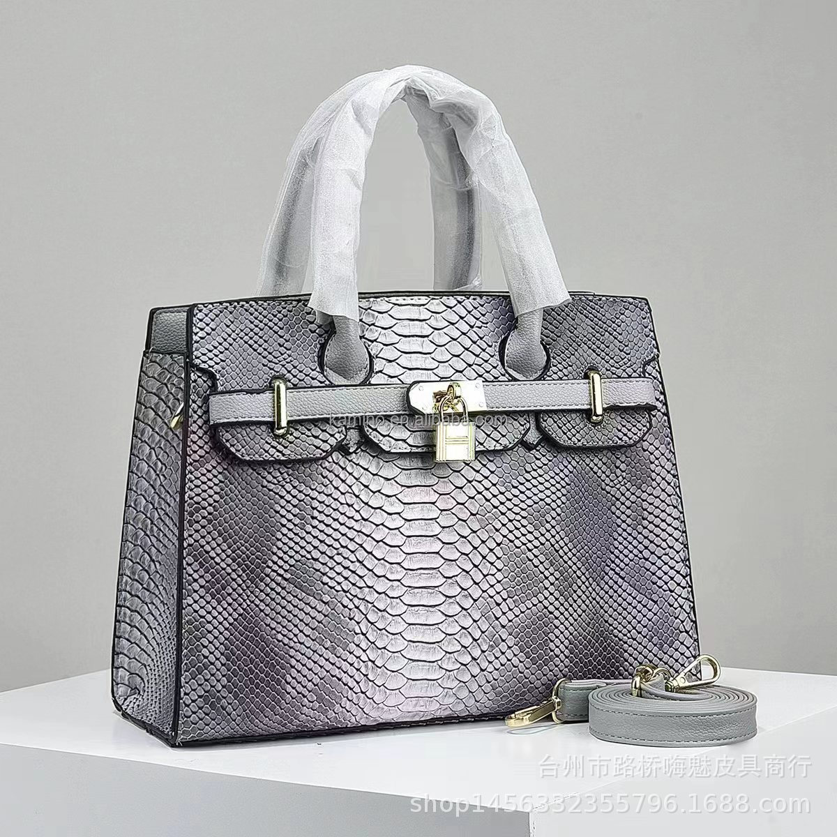 Luxury Snake Grain Large Handbag For Women Brand Design Fashion Crossbody Bag Elegant Lady Single Shoulder Bags