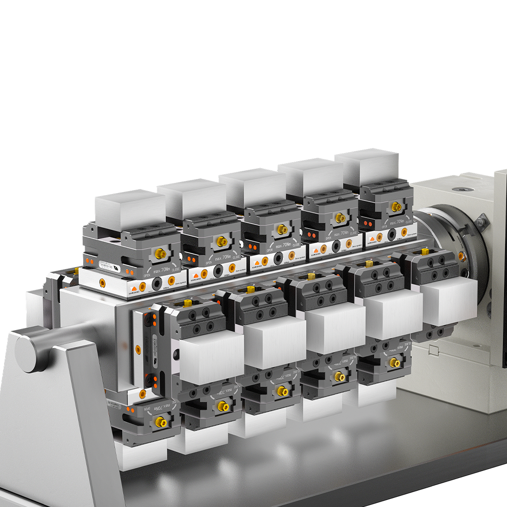 Kamishiro Precision 4 axis modular CNC milling machine  tools self centering vise zero point clamping system