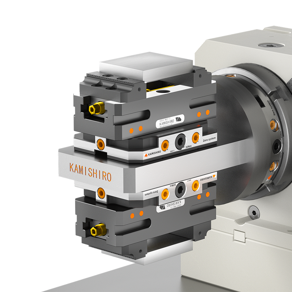 Kamishiro Precision 5 axis modular CNC milling machine  tools self centering vise zero point clamping system